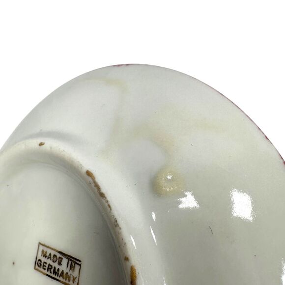 Antique Germany Pink Molded Lusterware Cups & Saucers Star Set 6 Vintage Ornate - Picture 12 of 15